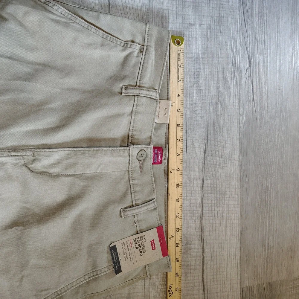 Levis XX Chino Standard Taper‎ Pants Mens 31x32 Khaki Tan Stretch 852260069 NEW